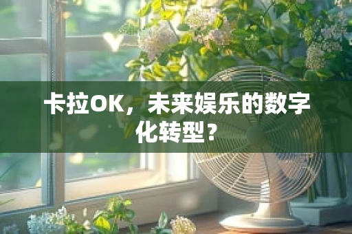 卡拉OK，未来娱乐的数字化转型？