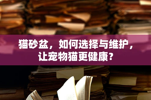 猫砂盆，如何选择与维护，让宠物猫更健康？