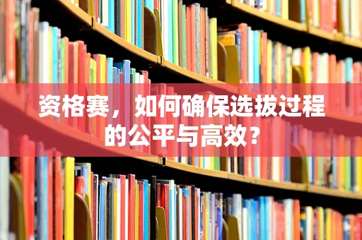 资格赛，如何确保选拔过程的公平与高效？