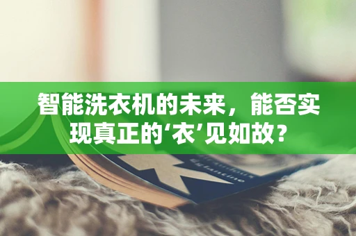 智能洗衣机的未来，能否实现真正的‘衣’见如故？