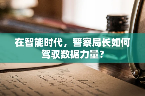 在智能时代，警察局长如何驾驭数据力量？